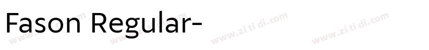 Fason Regular字体转换